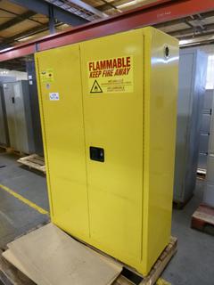 Eagle Manufacturing Paint/Ink/ Flammable Storage Cabinet, Model YPI-47, 60 Gallon Capacity, 43 In. x 18 In. x 67 In.