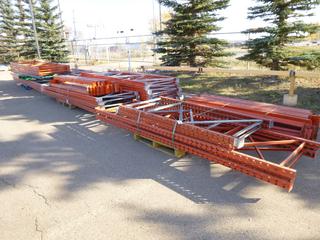 Assortment of Pallet Racking, 12 Ft. x 42 In. Side Members, and Qty of 8 Ft. x 92 In. Crossmembers