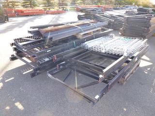 Assortment of Pallet Racking, Qty of 10 Ft. Side Members and 8 Ft. Cross Members 