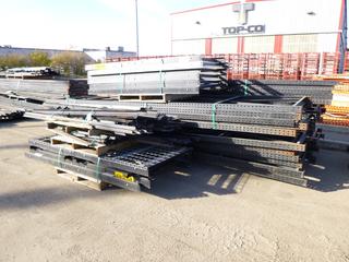 Assortment of Pallet Racking, Qty of 18 Ft. x 42 In. Side Members, and Qty of 8 Ft. Cross Members 