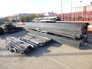 Assortment of Pallet Racking, Various Sizes, Qty of 18 Ft. x 42 In. Side Members, and Qty of 8 Ft. and 6 Ft. Cross Members