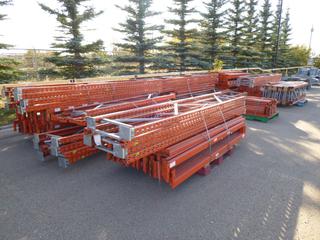 Assortment of Pallet Racking, Qty of 12 Ft. x 8 Ft. x 2 Ft (W) Cross Members, Qty of 92 In. x 8 Ft. Cross Members