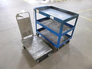 Shippers Supply 3-Tier Shop Cart, Cart-400 Hydraulic Elevating Cart, 400 lb. Capacity, SN S1006519