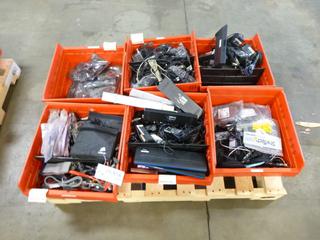 Pallet Containing Computer Cords, Gigabit CT Desktop Adapters, Misc. Computer Items