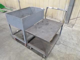 (2) Two-Tiered Shop Carts, 3 Ft. x 2 Ft. x 3 Ft.