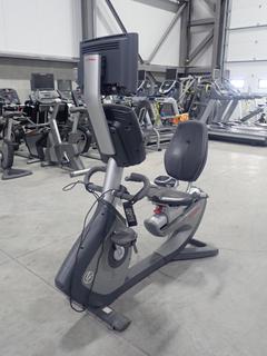 Life Fitness 95R Lifecycle Recumbent Bike w/ HDTV LCD Monitor And Adapter.