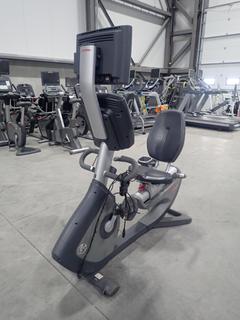 Life Fitness 95R Lifecycle Recumbent Bike w/ HDTV LCD Monitor And Adapter. SN ARL103289