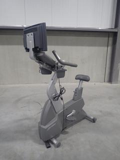 Life Fitness Upright Exercise Bike w/ HDTV 17in Monitor And Plugin. *Note: Working Condition Unknown*