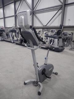 Precor 846i Upright Exercise Bike w/ Cardio Theater LCD Monitor And Adapter. SN AGJZE02060011 