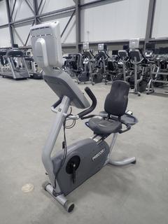 Precor 846i Recumbent Bike w/ Cardio Theater LCD Monitor And Adapter. SN A952H23060012 *Note: Missing Pedals*