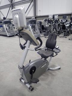Precor 846i Recumbent Bike w/ Cardio Theater LCD Monitor And Plugin. SN A952F15060020 *Note: Missing (1) Pedal*