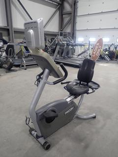 Precor 846i Recumbent Bike w/ Cardio Theater LCD Display Monitor And Adapter. SN A952F15060007