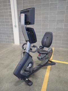 Life Fitness 95R Lifecycle Recumbent Bike w/ HDTV Monitor. SN ALR103217 *Note: This Item Is Located At 7103 68AVE NW- Location 2*