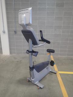 Precor Upright Bike w/ Cardio Theater Monitor. SN A868K17100032 *Note: This Item Is Located At 7103 68AVE NW- Location 2*