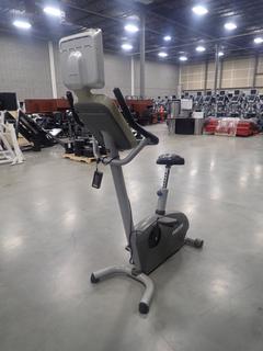 Precor 846i Upright Exercise Bike w/ Cardio Theater 12in LCD Monitor.  SN AGJZE01060011  *Note: Tear On Seat, This Item Is Located At 7103 68AVE NW- Location 2*