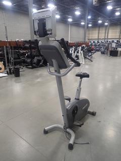 Precor 846i Upright Exercise Bike w/ Cardio Theater 12in Monitor. SN AGJZH28060009 *Note: Monitor Missing Rear Panel, Heart Beat Handle Sensors Missing, This Item Is Located At 7103 68AVE NW- Location 2*