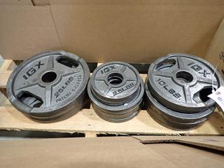 (2) 2.5lb, (4) 5lb, (4) 10lb And (2) 25lb IGX Weight Plates *Note: This Item Is Located At 7103 68AVE NW- Location 2* 