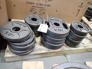 Qty Of Approx. (20) 2.5lb, (6) 5lb And (6) 10lb IGX Weights *Note: This Item Is Located At 7103 68AVE NW- Location 2* 