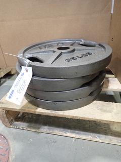 Qty Of (4) IGX 35lb Weight Plates *Note: This Item Is Located At 7103 68AVE NW- Location 2* 