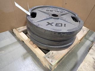 Qty Of (4) IGX 45lb Weight Plates *Note: This Item Is Located At 7103 68AVE NW- Location 2* 