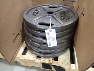 Qty Of (6) IGX 45lb Weight Plates *Note: This Item Is Located At 7103 68AVE NW- Location 2* 