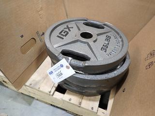 Qty Of (4) IGX 35lb Weight Plates *Note: This Item Is Located At 7103 68AVE NW- Location 2* 