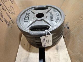 Qty Of (4) IGX 25lb Weight Plates *Note: This Item Is Located At 7103 68AVE NW- Location 2* 