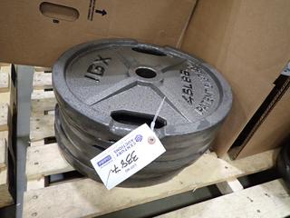 Qty Of (5) IGX 45lb Weight Plates *Note: This Item Is Located At 7103 68AVE NW- Location 2* 