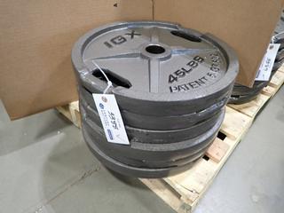 Qty Of (6) IGX 45lb Weight Plates *Note: This Item Is Located At 7103 68AVE NW- Location 2* 