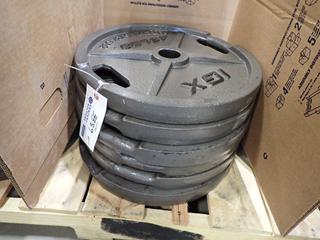 Qty Of (6) IGX 45lb Weight Plates *Note: This Item Is Located At 7103 68AVE NW- Location 2* 