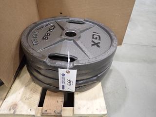 Qty Of (4) IGX 45lb Weight Plates *Note: This Item Is Located At 7103 68AVE NW- Location 2* 