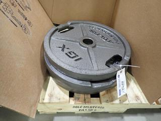 Qty Of (4) IGX 45lb Weight Plates *Note: This Item Is Located At 7103 68AVE NW- Location 2* 