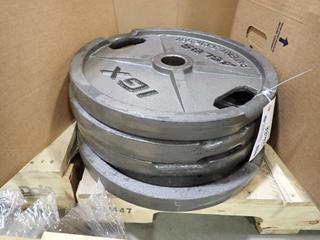 Qty Of (4) IGX 45lb Weight Plates *Note: This Item Is Located At 7103 68AVE NW- Location 2* 