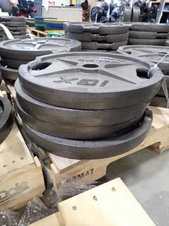 Qty Of (4) IGX 45lb Weight Plates *Note: This Item Is Located At 7103 68AVE NW- Location 2* 