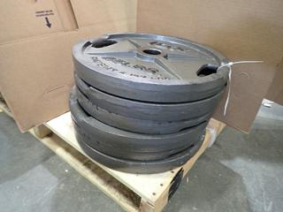 Qty Of (6) IGX 45lb Weight Plates *Note: This Item Is Located At 7103 68AVE NW- Location 2* 