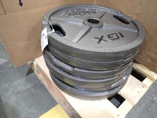 Qty Of (6) IGX 45lb Weight Plates *Note: This Item Is Located At 7103 68AVE NW- Location 2* 