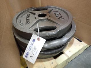 Qty Of (4) IGX 35lb Weight Plates *Note: This Item Is Located At 7103 68AVE NW- Location 2* 