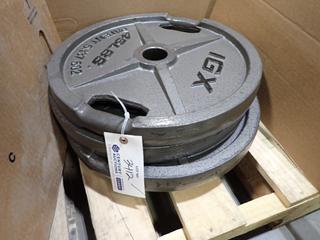 Qty Of (4) IGX 45lb Weight Plates *Note: This Item Is Located At 7103 68AVE NW- Location 2* 