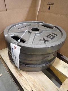 Qty Of (4) IGX 35lb Weight Plates *Note: This Item Is Located At 7103 68AVE NW- Location 2* 