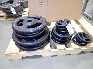 Qty Of (6) 2.5lb, (3) 10lb, (2) 35lb And (2) 45lb York Weights *Note: This Item Is Located At 7103 68AVE NW- Location 2* 