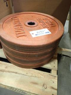 Qty Of (4) Ivanko 25kg Weights *Note: This Item Is Located At 7103 68AVE NW- Location 2*