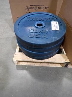 Qty Of (4) Ivanko 20kg Weights *Note: This Item Is Located At 7103 68AVE NW- Location 2*