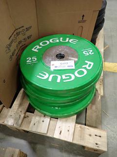 Qty Of (6) Rogue 25lb Weights *Note: This Item Is Located At 7103 68AVE NW- Location 2*