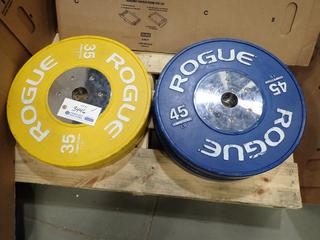 (2) 35lb And (2) 45lb Weights *Note: This Item Is Located At 7103 68AVE NW- Location 2*