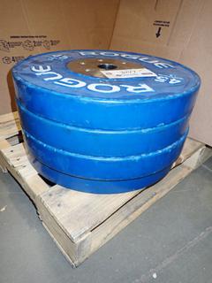 Qty Of (4) 45lb Weights *Note: This Item Is Located At 7103 68AVE NW- Location 2*