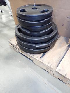 Qty Of (4) 25lb And (4) 45lb Weights *Note: This Item Is Located At 7103 68AVE NW- Location 2*