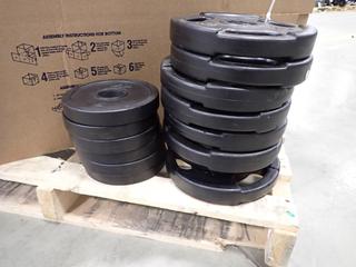 Qty Of (6) 5lb And (8) 10lb Weights *Note: This Item Is Located At 7103 68AVE NW- Location 2*