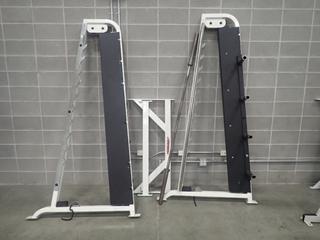 Life Fitness Smith Machine w/ Plate Rack *Note: Disassembled, This Item Is Located At 7103 68AVE NW- Location 2*