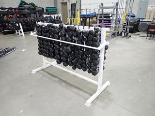 Dumbbell Rack C/w Assorted Size Dumbbells *Note: This Item Is Located At 7103 68AVE NW- Location 2*