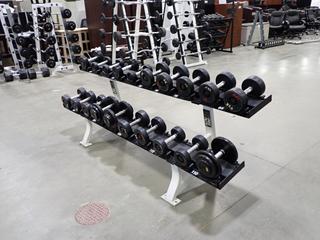 Hammer Strength 2-Tier Dumbbell Rack C/w 5lb - 35lb Dumbbells *Note: This Item Is Located At 7103 68AVE NW- Location 2*